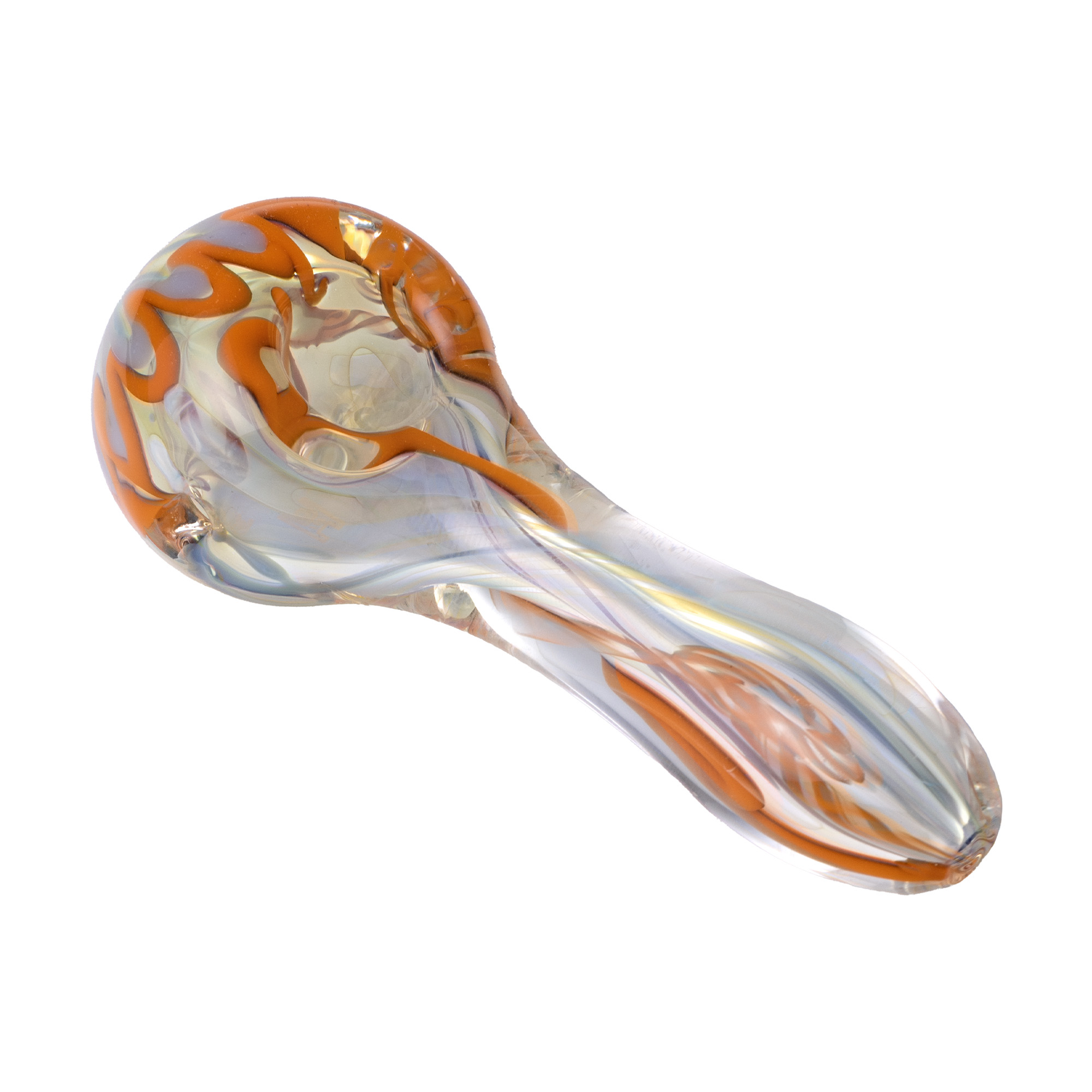 Human Grade Spoon Pipe - Orange Fumed (A)